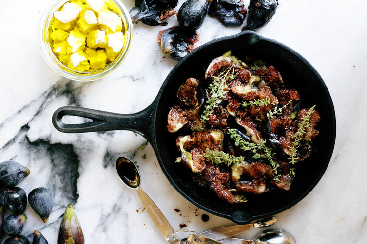 Baked Figs With Balsamic and Feta