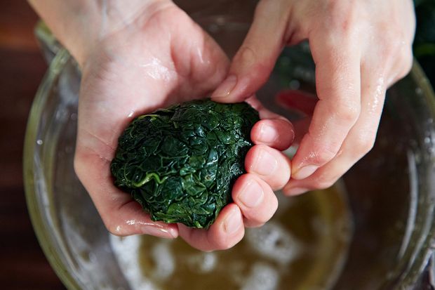 Slow-Cooked Tuscan Kale with Pancetta, Breadcrumbs, and a Poached Egg