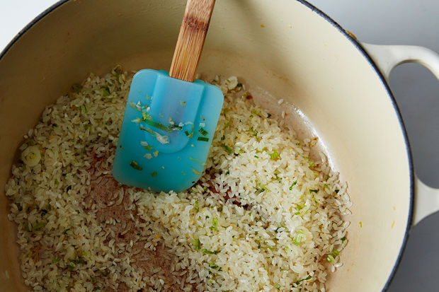 Scallion and Coconut Rice with Pork